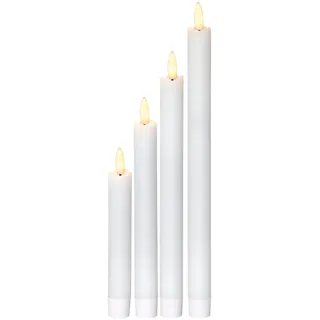 Star Trading LED Kerzen Set 4 St. weiß