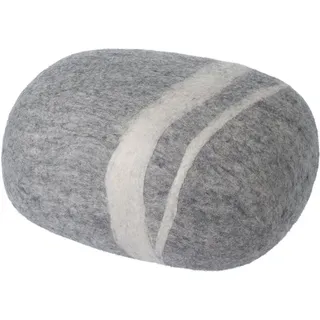 myfelt Pouf Kieselstein Schurwolle 40 x 21 x 32 cm Grau