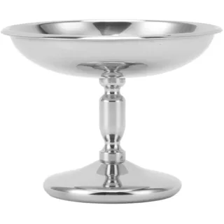 Eisbecher aus Edelstahl Eiscreme Glasschalen, ø100, x (H)70mm, Dessertschalen Vintage Eisschale mit Fuß, für Salat, Obst, Pudding, Desserts