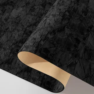 Decotalk Selbstklebende Tapete Samtstoff Schwarzer 40X500cm Filz Stoff Tapete Weiches Samt Beflockung Stoff Kontakt Papier Farbe Schwarz Vintage Samttapeten Wandtapete Luxus Samtstoff Tapeten