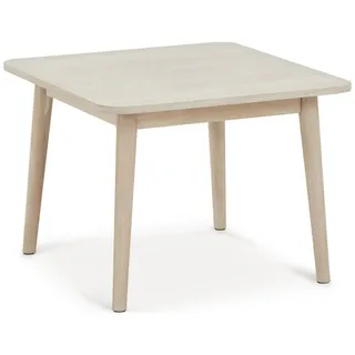 Feeling4Home Couchtisch Gorbin 70x70 cm Eiche Whitewash - Modern mit Massivholzbeinen, Leichte, natürliche Ausstrahlung mit skandinavischer Formensprache beige Quadratisch | 70 cm x 52 cm x 70 cm