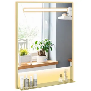 Costway Badspiegel 800 x 600 mm Gold