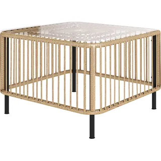 Outsunny Gartentisch 65 x 65 x 43 cm Naturholz