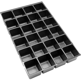 BISLEY MultiDrawer Schubladeneinsatz A4 24 Fächer für A4 Schubladen H 102, 87, 51 mm, Metall, 800 Kunststoff, 36.5 x 23.7 x 5 cm