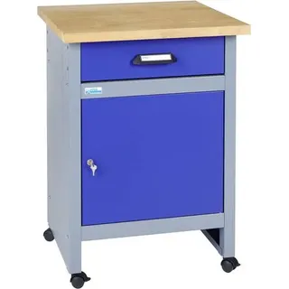 Küpper 12197 Werkbank Beistelltisch (B x H x T) 600 x 840 x 600mm Blau, Silber