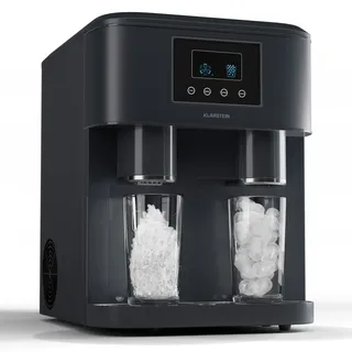 Klarstein Eiszeit Crush Eiswürfelmaschine 2 Größen Crushed Ice Schwarz