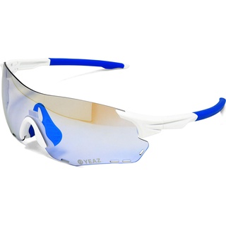 Yeaz, Unisex, Sportbrille, SUNELATION (Weiss, Revo Blue), Weiss