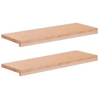vidaXL Treppenstufen 70 x 25 x 2 cm Natur Massivholz Buche