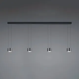 BANKAMP Impulse Flex LED-Hängeleuchte 4fl. schwarz