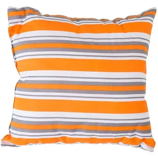 PATIO Sofakissen Aola 33 x 33 cm mit Füllung und Bezug Kopfkissen Zierkissen Dekokissen Couchkissen Seitenkissen Streifen weiß orange grau