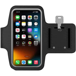 UZYXC Joggen Sportarmband Handytasche Joggen Running Joggen Zubehör Fitnessstudio Zubehör- Handyhalterung Arm Tasche für MP3-Player/iPhone 16/15/14/13 Pro Max Galaxy S24+/S23+/S22/S21(7")