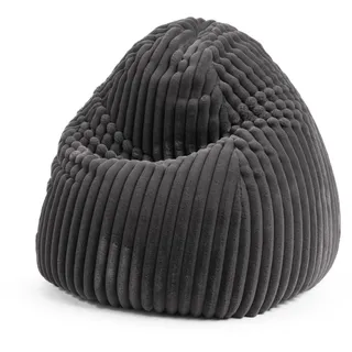 Sitting Point Sitzsack Beanbag Raya XL Stoff Grau Anthrazit