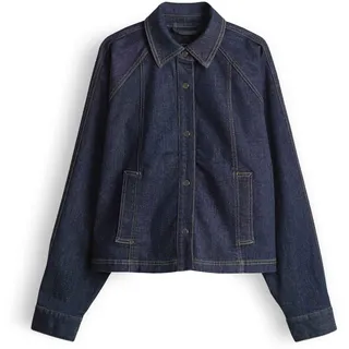 Opus Damen Jacke | JOVENA Regular ausgestellte Jeansjacke aus BCI Cotton Mix Dark Bold Blue, 40 - 40