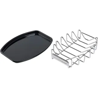 OUTDOORCHEF Universalrack/Rippchenhalter & Bratenkorb