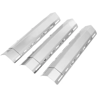 WELL GRILL Universal Brennerabdeckung Gasgrill Flammenverteiler Ersatzteile für Landmann, Enders, Grillchef, Charbroil, Tepro und die meisten Gasgrills, Einstellbar 38,2 cm bis 72 cm, 3 Stück