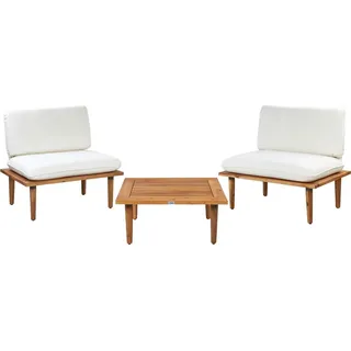 Beliani Gartenlounge Frascati 3-tlg. creme