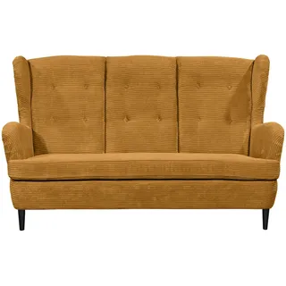 P & B Sofa, Gelb, Holz, Buche, massiv, 2-Sitzer, 176x103x98 cm, Made in EU, Wohnzimmer, Sofas & Couches, Sofas