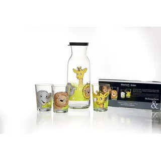 6er Set Ritzenhoff & Breker Wasserglas Dschungeltiere 3tlg. Glas Bunt