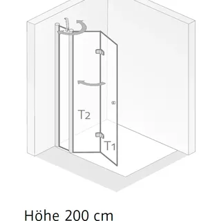 HSK Walk In Exkusiv 2.0 Drehfalttür an Nebenteil 48207xxx
