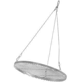 BBQ-Toro Edelstahl Grillrost Rund | Ø 50 cm | Grillgitter mit Seilaufhängung, Hängerost für Schwenkgrill | Hängegrill Rost für Dreibein, BBQ Grillrost, Outdoor Rost, Gitterrost, Grillzubehör