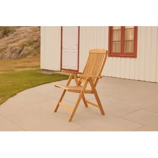 SAM® Gartenstuhl Aruba1, Teakholz massiv, verstellbarer Hochlehner, natürliche Holzmaserung