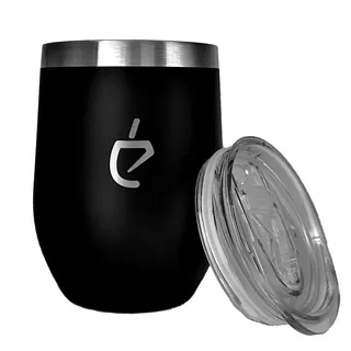 UN MATE Matebecher aus Edelstahl mit Deckel – 350 ml Thermo-Trinkbecher, doppelwandig, BPA-frei, isoliert, für Yerba Mate, Tee, Kaffee, spülmaschinenfest, schwarz