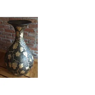 JVmoebel Dekovase Antike Kelchvase aus Keramik im Rom-Stil, Made in Europa schwarz