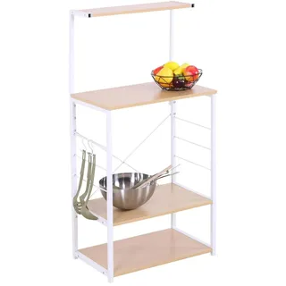 Hti-Living Küchenregal 40 x 30 x 180 cm Weiß