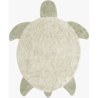 Lorena Canals Schildkröte Kinderteppich 110 x 130 cm Natur/Olivgrün