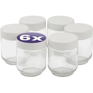 Clatronic Ersatzgläser Joghurtbereiter JM 3344 | 6 Stück á 160 ml | Artikelnummer 251125 | mit Schraubdeckel | Original vom Hersteller
