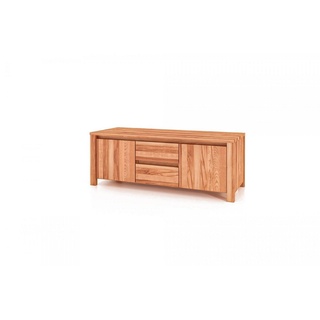 Natur24 Sideboard Kommode Tinci Kernbuche 115x45x43 mit 2 Türen 2 Schubladen Holzbeinen