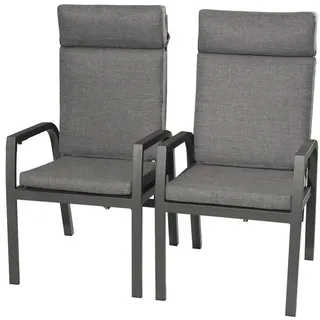 BellaVista Kansas Hochlehner 58 x 58 x 113 cm grau 2 St.