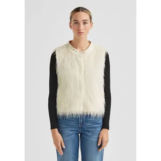 MILESTONE Fransenweste MSPriscilla Damen feminin Haken normale Passform weiß 34