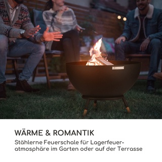 Fireball Wood kippbare Stahl-Feuerschale Garten Terrasse Ø 66 cm