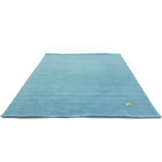 Wollteppich MORGENLAND "GABBEH ASTERIA" Teppiche Gr. B/L: 250 cm x 350 cm, 18 mm, 1 St., blau Gabbeh-Teppiche reine Schurwolle, Uni Tiermotiv, Wohnzimmer