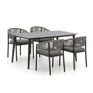 Bellagio Panaro/Sora 160 cm Gartenmöbel-Set 5-teilig stapelbar