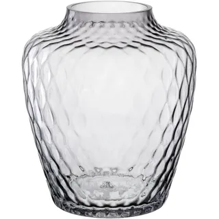 Leonardo Home Giulia Vase • 1 Stück • Blumenvase aus grauem Glas • ⌀8,5 cm • Stilvolle Vase mit haptischer Optik • Glasvase für kreative Blumensträuße • Zeitloses Design • Höhe 20 cm • grau • 055284