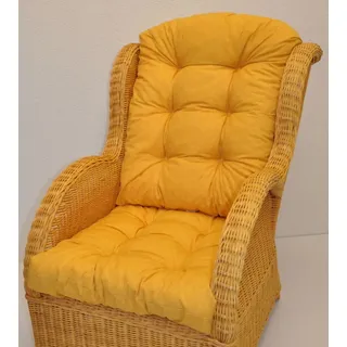 - Polster / Kissen / Ersatzpolster für Rattan Ohrensessel / Rattansessel , Colore Giallo (gelb) - Gelb