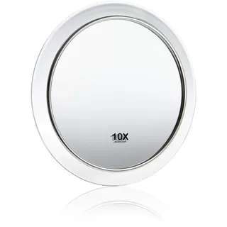 Fantasia Beauty® Kosmetikspiegel mit 10-fach Vergrößerung – Sicherer Halt durch 2 Saugnäpfe – Perfekt zum Schminken & Rasieren – Ø 15 cm – Vergrößerungsspiegel ohne Bohren für Bad, Dusche & Reisen