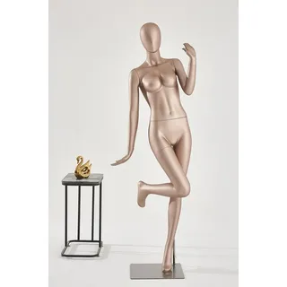 Eurohandisplay Schneiderpuppe Weibliche Schaufensterpuppe beige matt lackiert Egghead Schick, Schaufensterpuppe