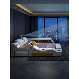 JV Möbel Multimediabett 140 x 200 cm Grey