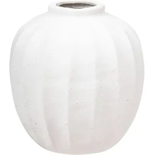 Kugelvase Amia Keramik Weiß H28cm - Atmosphera Créateur D'Intérieur