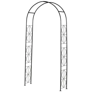 Outsunny Torbogen 114 x 30 x 230 cm Schwarz