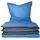 Renforcé blau/anthrazit 155 x 220 cm + 80 x 80 cm