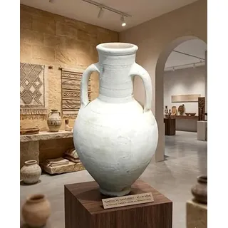 Amphore bauchig Vase mit 2 Henkeln Terracotta Tunesische Handarbeit ca.45cm hoch