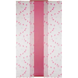 BestLivings Schiebegardine Elena 3er Set Print mit Zubehör, Himbeere Paradise