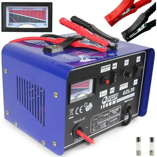 Mar-Pol Batterieladegerät 12/24V Kfz Pkw Autobatterie Ladegerät 7-180ah 30a mit funktion Fast Charge