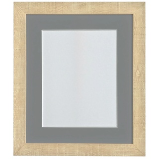 Frames by Post 10 x 8 cm-Korn Tiefer Bilderrahmen mit Halterung, 8 x Dark Grey 6 cm, Bildgröße, Hellbraun