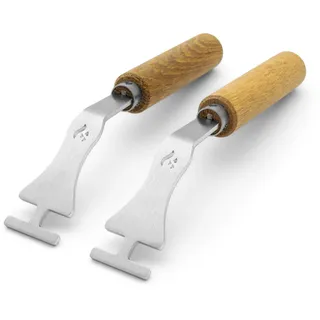 Grillrost.com Das Original Universal-Griffe | Grillrostheber aus Edelstahl | abnehmbar - robust für alle Grillroste (Stäbe von vorne nach hinten)