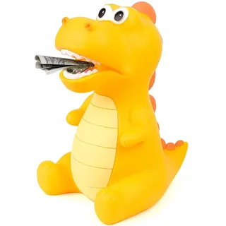 Lakpopya Dinosaurier Spardose Kinder, Dino Sparschwein für Mädchen Jungen | Spardose Personalisiert aus Sicheres PVC-Material für Dekoration des Kinderzimmers Geschenk Spielzeug Taufgeschenke